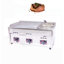PL728 2 in 1 Grip+Frye Catering Equipment Gewerbe Küche Edelstahl LPG -Bratpfropfung für Grill -Oktopus und Fritteuse
